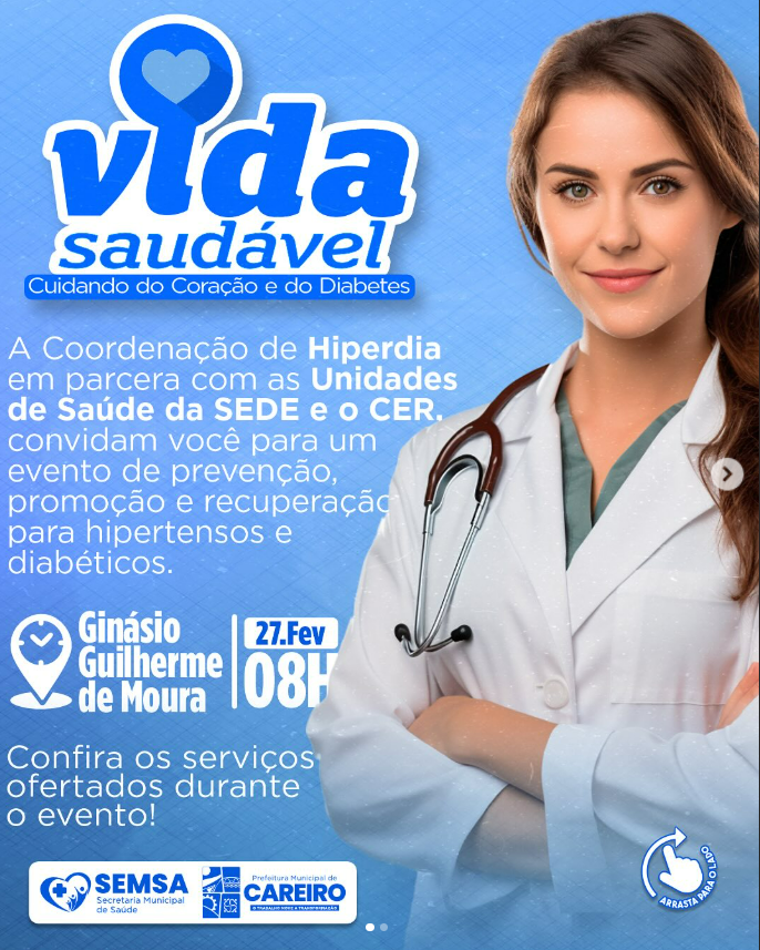 Banner: Convite para Hipertensos e Diabéticos no Careiro